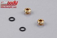 Body Parts - Multi Scale Accessory - CNC Aluminum - LED Light Holder - for 3mm LED - Gold (2 pcs)
