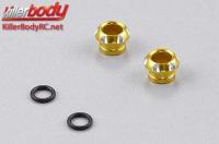 Body Parts - Multi Scale Accessory - CNC Aluminum - LED Light Holder - for 5mm LED - Gold (2 pcs)