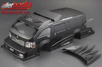 Body - 1/10 Touring / Drift - 195mm - Scale - Finished - Box - Furious Angel - Black