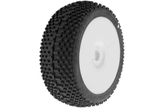 ProCircuit - PC1003-YE - Tires - 1/8 Buggy - mounted - White wheels - 17mm Hex - Sweet Shot (2 pcs)