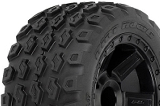 Pro-Line - PRO117511 - Tires - 1/10 Truck - 2.8" - mounted - Desperado Black Wheels - Dirt Hawg 2.8" (2 pcs) - for Traxxas Nitro Front