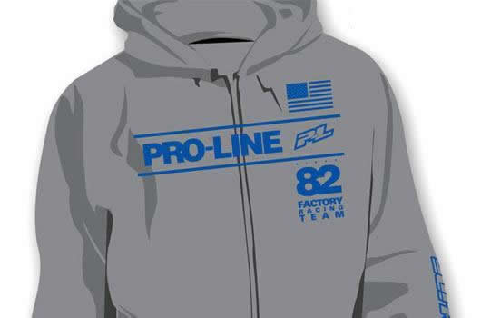 Pro-Line - PRO982602 - Jacke mit Kapuze - Proline Factory Team Grau - Medium