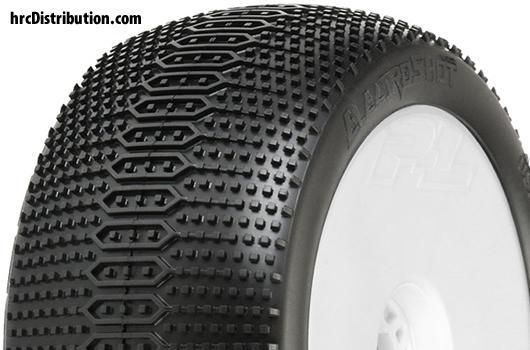 Pro-Line - PRO9060033 - Tires - 1/8 Truggy - mounted - White Velocity wheels - VTR - Electroshot 4.0 X4 (soft) (2 pcs)