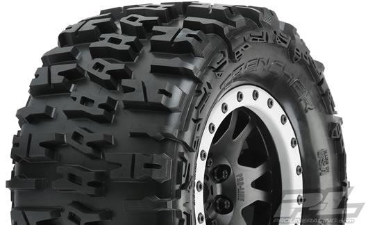 Pro-Line - PRO1015113 - Tires - Monster Truck - mounted - Black Impulse wheels - Trencher 4.3" (2 pcs) for X-MAXX® Front or Rear
