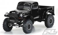 Body - 1/10 Crawler - Tough-Color (Black) - 1946 Dodge Power Wagon - for 12.3" (313mm) Wheelbase Scale Crawlers
