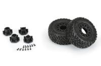 Tires - 1/10 Short Course - 2.2"/3.0" - mounted - Raid Black 6x30 Wheels - Icons SC (2 pcs) - Traxxas Slash 2WD / Slash 4x4