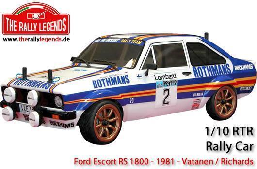 Rally Legends - EZRL081 - Auto - 1/10 Elektrisch - 4WD Rally - RTR - Ford Escort RS 1800 1981