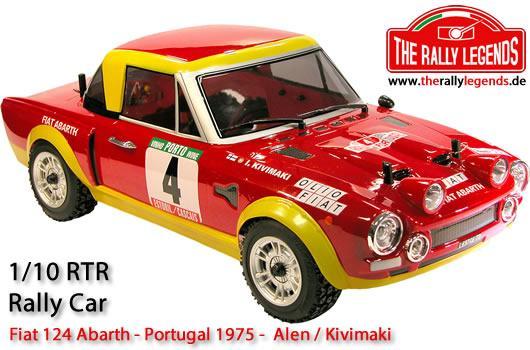 Rally Legends - EZRL126 - Auto - 1/10 Elektrisch - 4WD Rally - ARTR - Fiat 124 Abarth 1975 - LACKIERT Karosserie