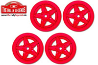 Wheels - 1/10 Rally - Stratos - Red (4 pcs)