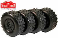 Tires - 1/12 Truck - Mounted on wheels - Iveco Trakker (4 pcs)