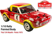 Karosserie - 1/10 Rally - Scale - Fertig lackiert - Fiat 124 Abarth