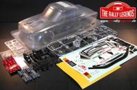 Body - 1/10 Rally - Scale - Clear - Fiat 124 with stickers and accessories