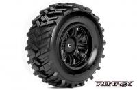 Tires - 1/10 Short Course - mounted - Black wheels - 12mm Hex - Morph (2 pcs)