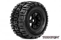 Tires - 1/8 Monster Truck - mounted - Black wheels - 17mm Hex - Renegade (2 pcs)