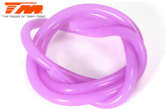 Team Magic - TM119004P - Fuel tube silicone - Large Flow (2.5mm) - 1m - transparent purple