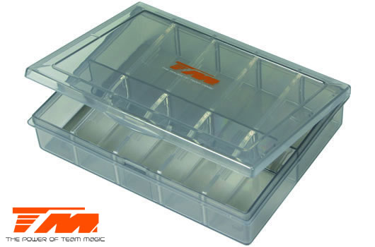Team Magic - TM119226 - Plastic Box - Team Magic - Parts box - Adjustable - Great for Suspension Springs - 13 x 10 x 2.8cm