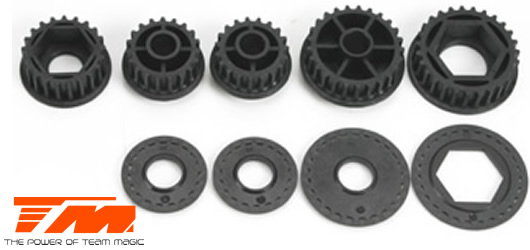 Team Magic - TM504013 - Spare Part - G4RS - Pulley Set (27T, 19T, 25T, 19T and 21T)