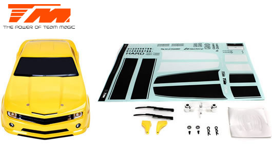 Team Magic - TM503323YA - Karosserie - 1/10 Touring / Drift - 195mm - Fertig lackiert - keine Löcher - CMR Gelb