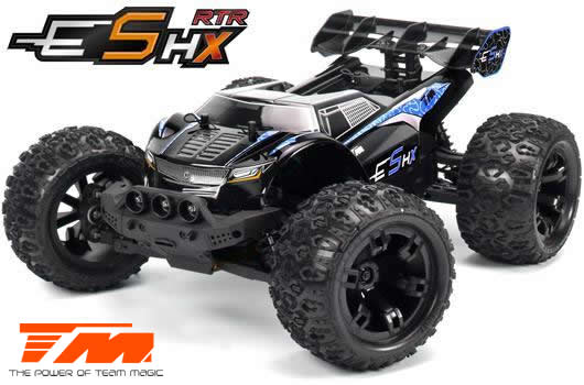 Team Magic - TM510003B - Auto - 1/10 Racing Monster Elektrisch - 4WD - RTR - Brushless - Team Magic E5 HX - Schwarz/Blau