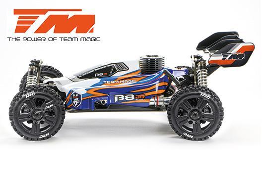 Team Magic - TM560014O - Auto - 1/8 Nitro - 4WD Buggy - RTR - Seilzugstarter - Team Magic B8JR ORANGE + Bulldog Tires