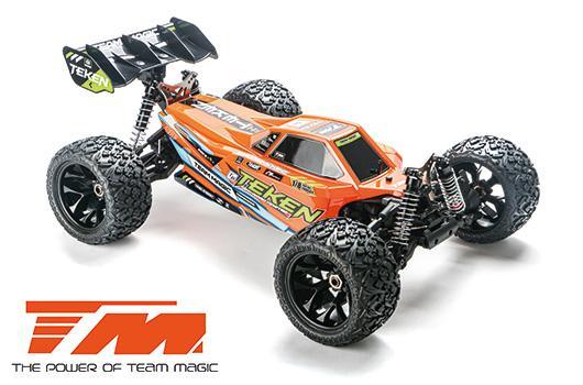 Team Magic - TM560020 - Voiture - 1/8 XL Electrique - 4WD Truggy - RTR - 2500kv Brushless Motor - 4S - Team Magic TEKEN Orange