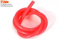 Fuel tube silicone - Large Flow (2.5mm) - 1m - transparent red