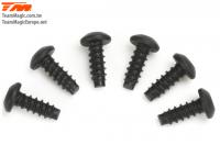 Screws - Button Head - Self Tapping - Hex (Allen) - 3 x  8mm (6 pcs)