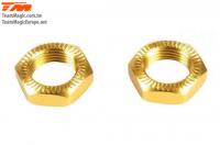 Spare Part - E6 III - Aluminum Gold anodized - Serrated Wheel Nut (2 pcs)