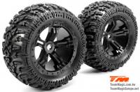 Tires - Monster Truck - mounted - Splinned Wheel Hub - E6 III BES (2 pcs)