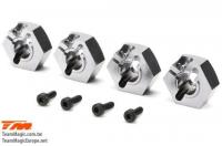 Option Part - E5 - Clamp Type Wheel Hexes 14mm - Titanium (4 pcs)