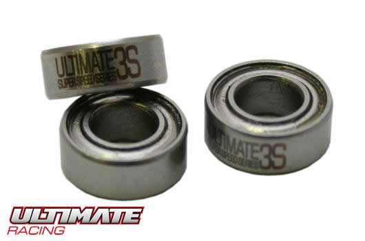 Ultimate Racing - UR7001 - Ball Bearings - metric -  5x10x4mm - Ultimate Rubber sealed (2 pcs)