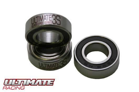 Ultimate Racing - UR7002 - Ball Bearings - metric -  8x16x5mm - Ultimate Rubber sealed (2 pcs)
