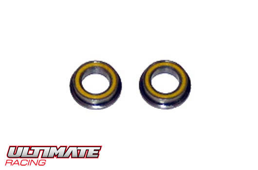 Ultimate Racing - UR7004 - Ball Bearings - metric -  5x 8x2.5mm - Flanged Ultimate Rubber sealed (1 pc)