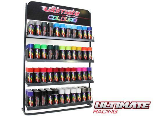 Ultimate Racing - UR2001 - Peinture à Lexan - Ultimate Colours - Présentoir - avec 132 sprays