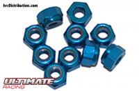 Ecrous - M4 nylstop - Aluminium - Bleu (10 pces)