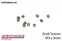 Grub Screws - M3 x  3mm (10 pcs)