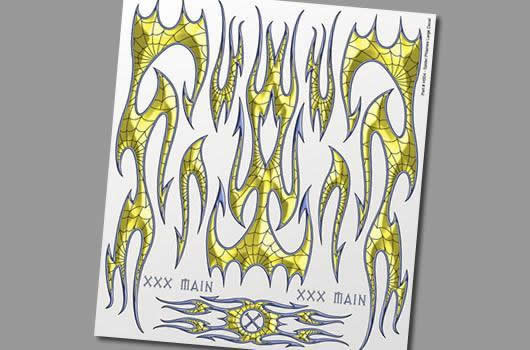 XXX Main - XH004 - Stickers - Large - Spider Phlames
