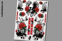 Aufkleber - Skulls & Roses