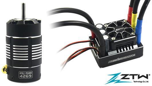 ZTW by HRC Racing - ZTW8222032002 - Electronic Speed Controller COMBO - Brushless - 1/8 - 2~6S - Beast PRO - 220A / 1320A - with 2150KV Motor - XT90