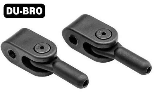 DU-BRO - DUB3365 - Aircraft Part - Heavy Duty Clevis w/ 3mm (4-40) Ball Link - 6mm (8-32) (2 pc)