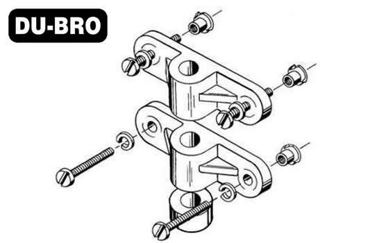 DU-BRO - DUB156 - Flugzeugteile - Halter für Bugfahrwerk Nylon