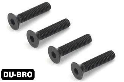 DU-BRO - DUB2285 - Screws - 3.0mm x 6 Flat-Head Socket Screws (4 pcs per package)