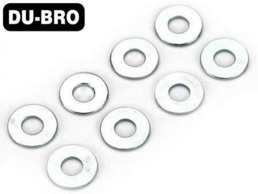 DU-BRO - DUB2109 - Washers - 3mm Flat Washers (8 pcs per package)