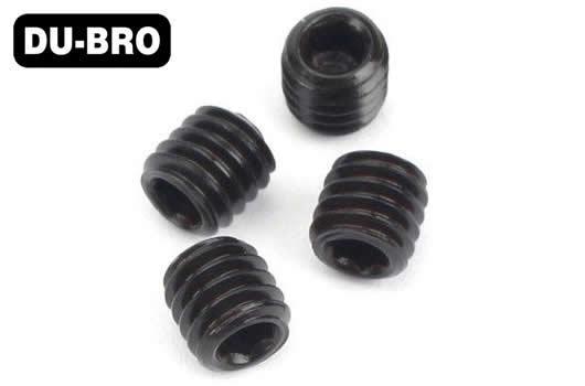 DU-BRO - DUB2170 - Grub Screws - 4mm x 4 Socket Set Screws (4 pcs per package)