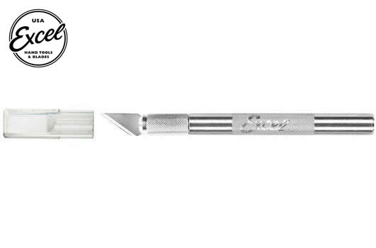 Excel Tools - EXL16002 - Tool - Knife - K2 - Medium Duty - Round Aluminum - with safety cap