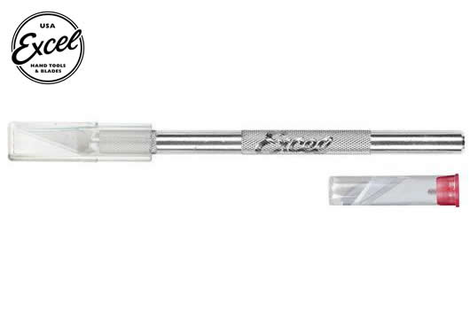 Excel Tools - EXL19001 - Outil - Cutter - K1 - Light Duty - Aluminium rond - avec capuchon protecteur et 5 lames assorties