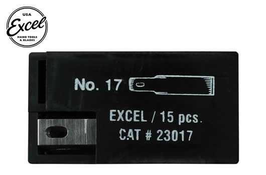 Excel Tools - EXL23017 - Tool - Knife Blade - #17 Small Chisel Blade (15 pcs) - Fits: K1, K3, K17, K18, K30, K40 Handles