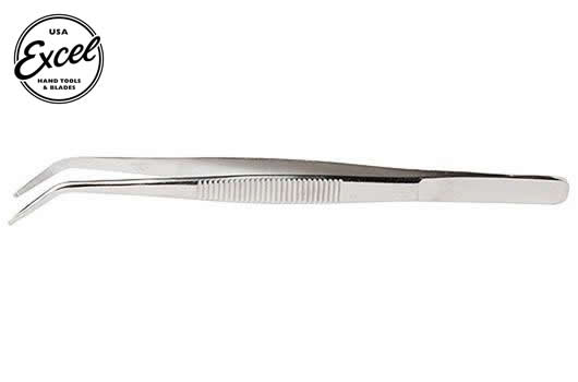Excel Tools - EXL30410 - Werkzeug - Pinzette - Edelstahl - Gebogene Pinzette - 11,4cm