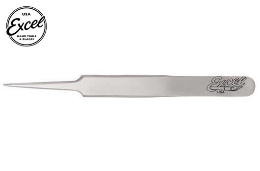 Excel Tools - EXL30418 - Werkzeug - Pinzette - Feine Spitze - Gerade Spitze - Poliert - 12cm