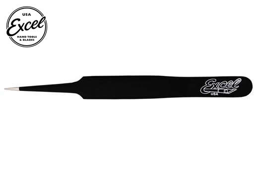 Excel Tools - EXL30421 - Werkzeug - Pinzette - Feine Spitze - Gerade Spitze - Schwarz - 12cm